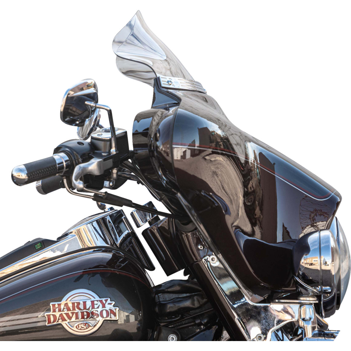Klock Werks #KWW-01-0701 - Flare® Windshield - 6-1/2" - Clear - '96-'13 FLH