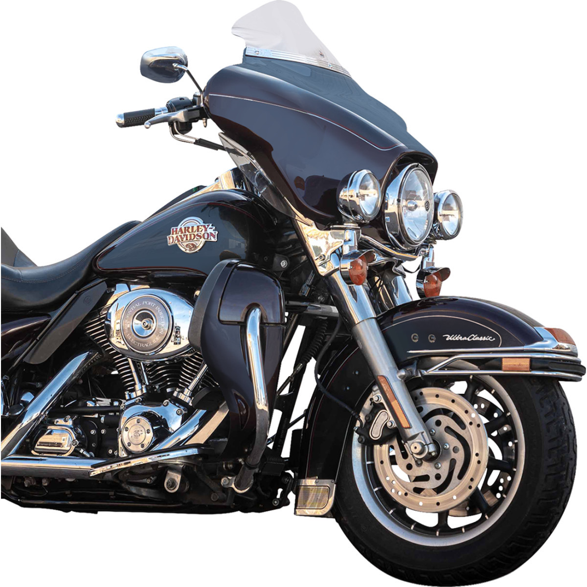 Klock Werks #KWW-01-0701 - Flare® Windshield - 6-1/2" - Clear - '96-'13 FLH
