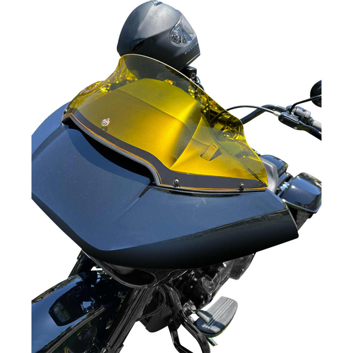 Klock Werks #KWW-01-0669 - Kolor Flare® Windshield - 9" - Yellow - '15-'25 FLTR