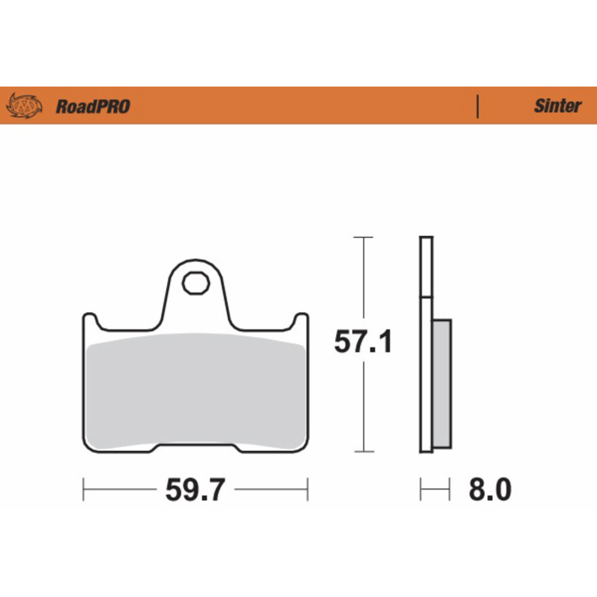 Moto-master #404402-PU - Brake Pads - Sintered Series