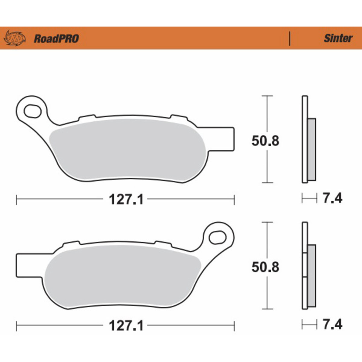 Moto-master #412102-PU - Brake Pads - Sintered Series