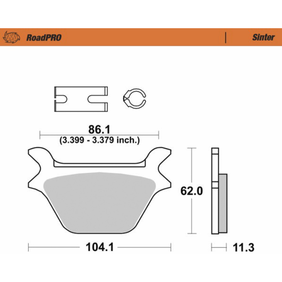 Moto-master #414602-PU - Brake Pads - Sintered Series