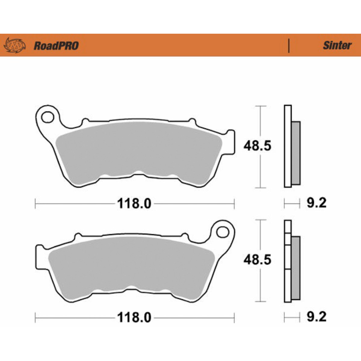 Moto-master #414801-PU - Brake Pads - Sintered Series