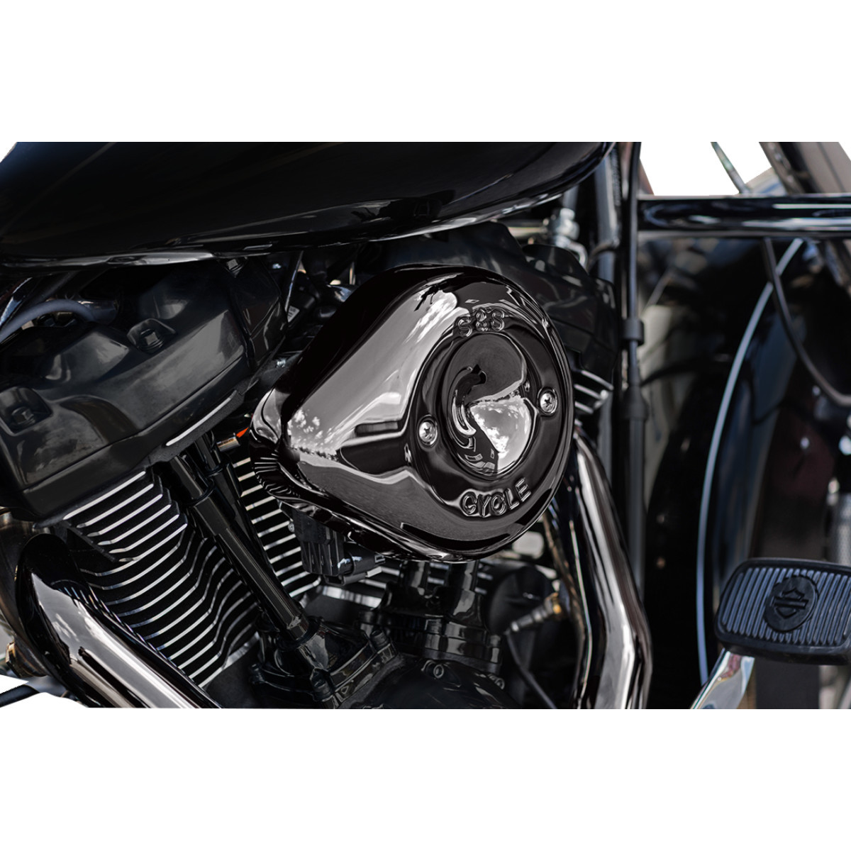 S&S Cycle #170-0781 - Stealth Teardrop Air Cleaner - M8 - Lava Chrome