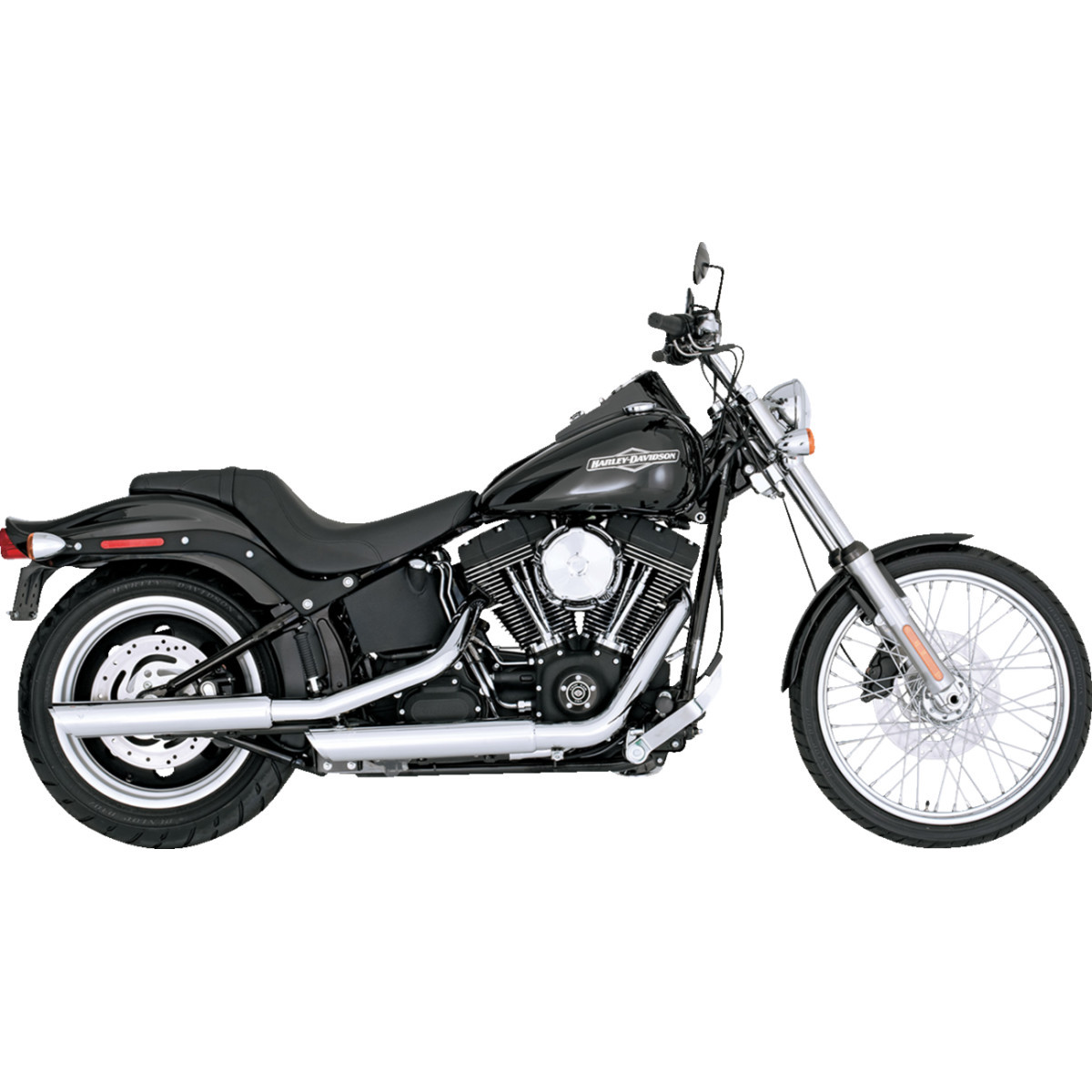 Vance & Hines #16834 - 3" Twin Slash Slip-On Muffler - Chrome