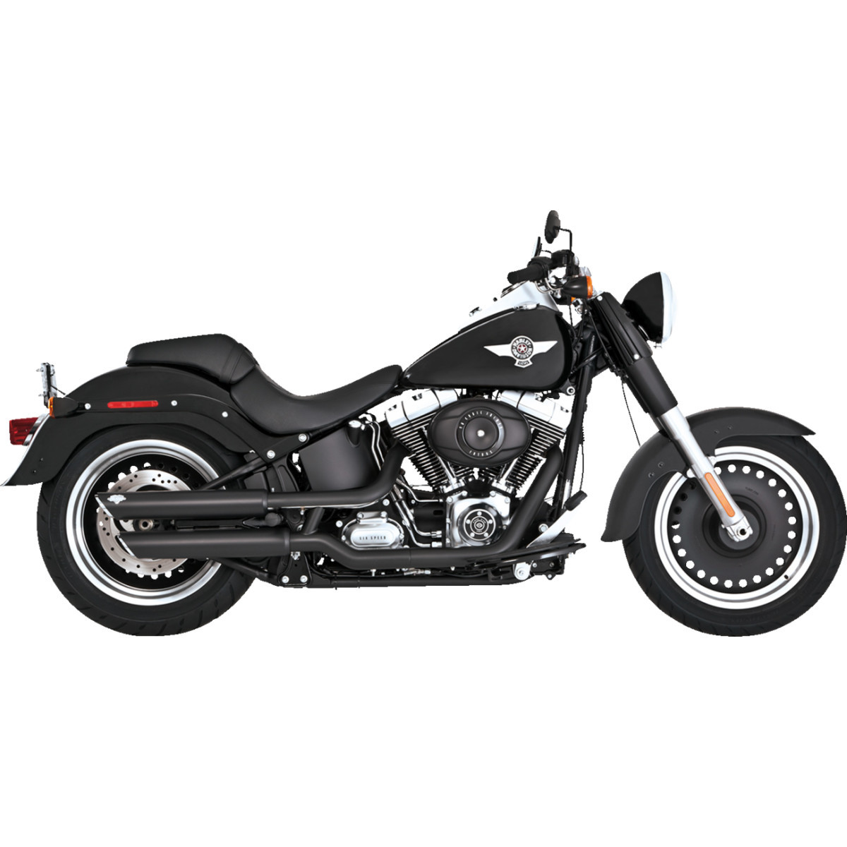 Vance & Hines #46844 - Twin Slash 3" Slip-On Mufflers - Black