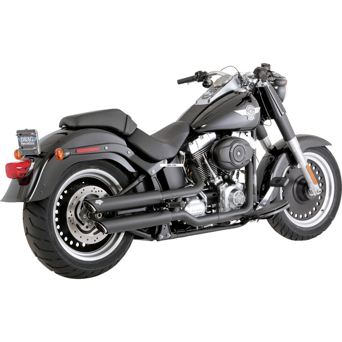 Vance & Hines #46844 - Twin Slash 3" Slip-On Mufflers - Black
