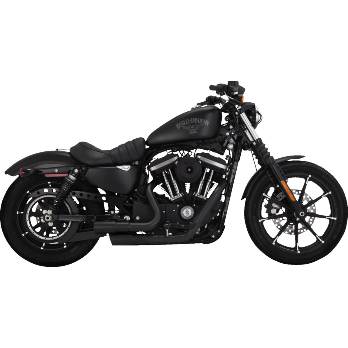 Vance & Hines #46884 - Mini Grenades Exhaust System - Matte Black