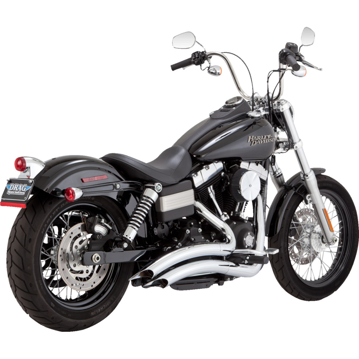 Vance & Hines #26081 - 2-into-2 Big Radius Exhaust System - Chrome