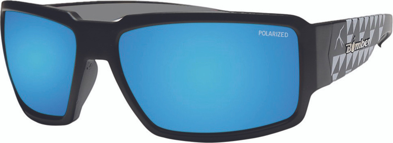 Bomber BG111-ICE-M - Boogie Bomb Eyewear Matte Black W/Ice Blue Polarized