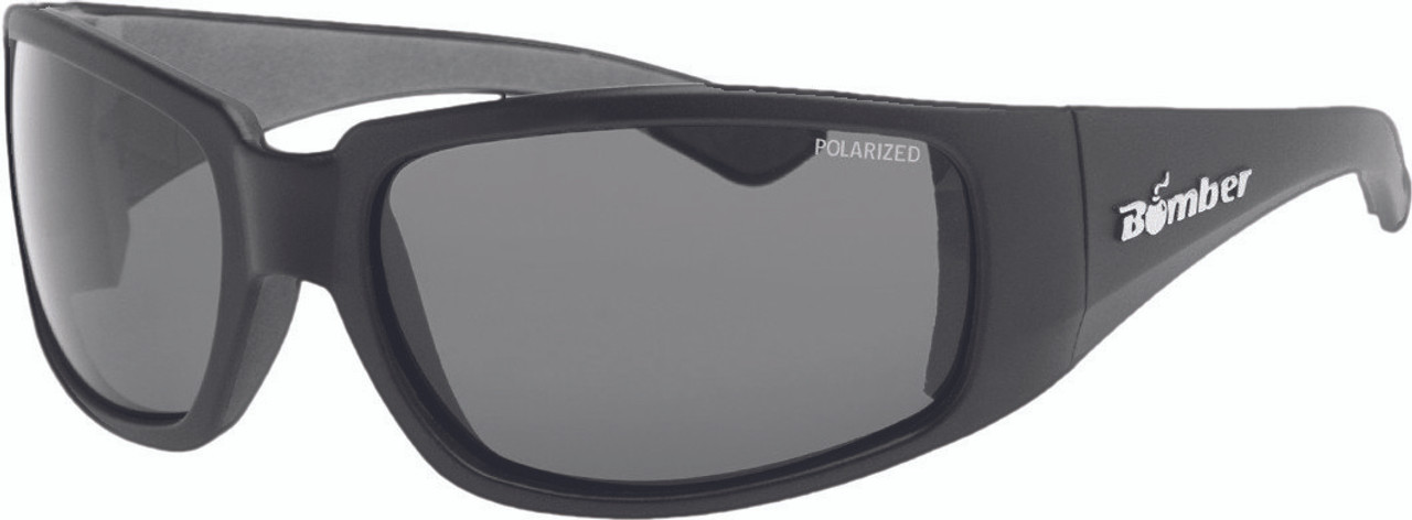 Bomber STP101 - Stink-Bomb Safety Eyewear Matte Black W/Smoke Polarized