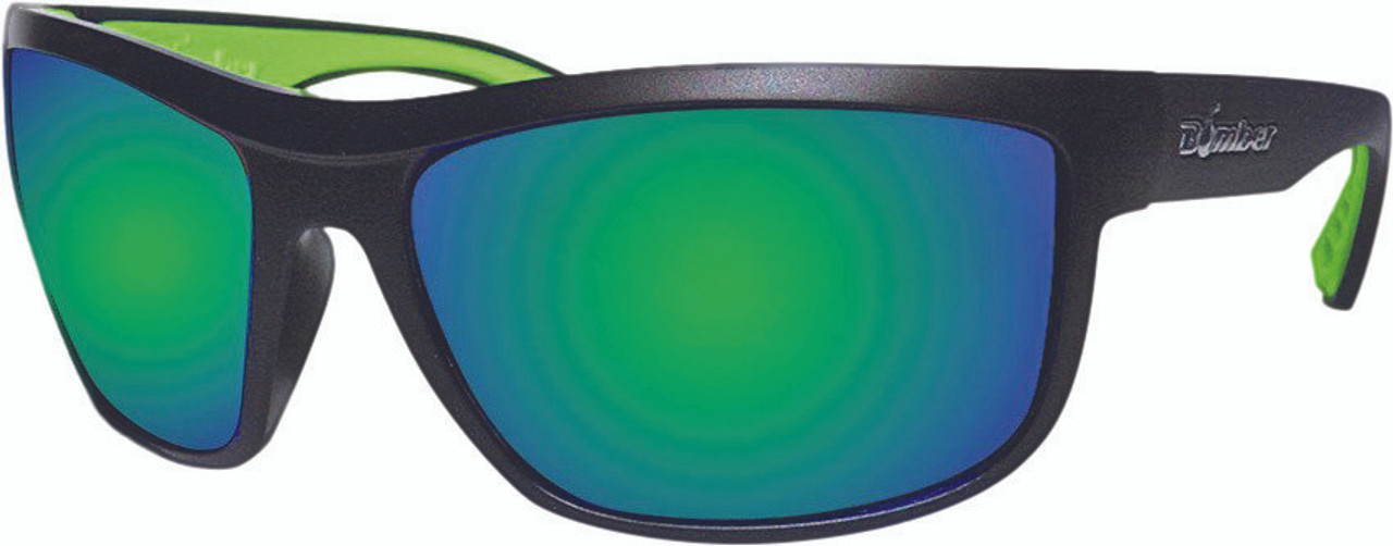 Bomber HB103-GM-GF - Hub Bomb Eyewear Matte Black W/Green Mirror Lens