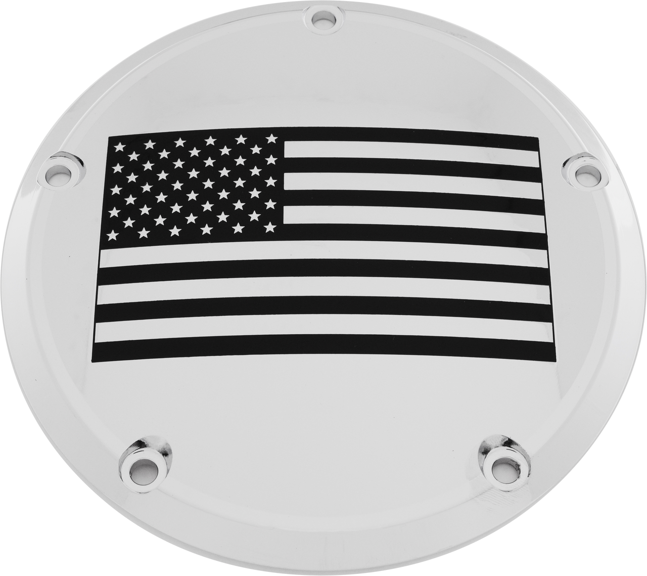 Custom Engraving PATR21-67 - 6   M8 Softail Derby Cover American Flag Chrome