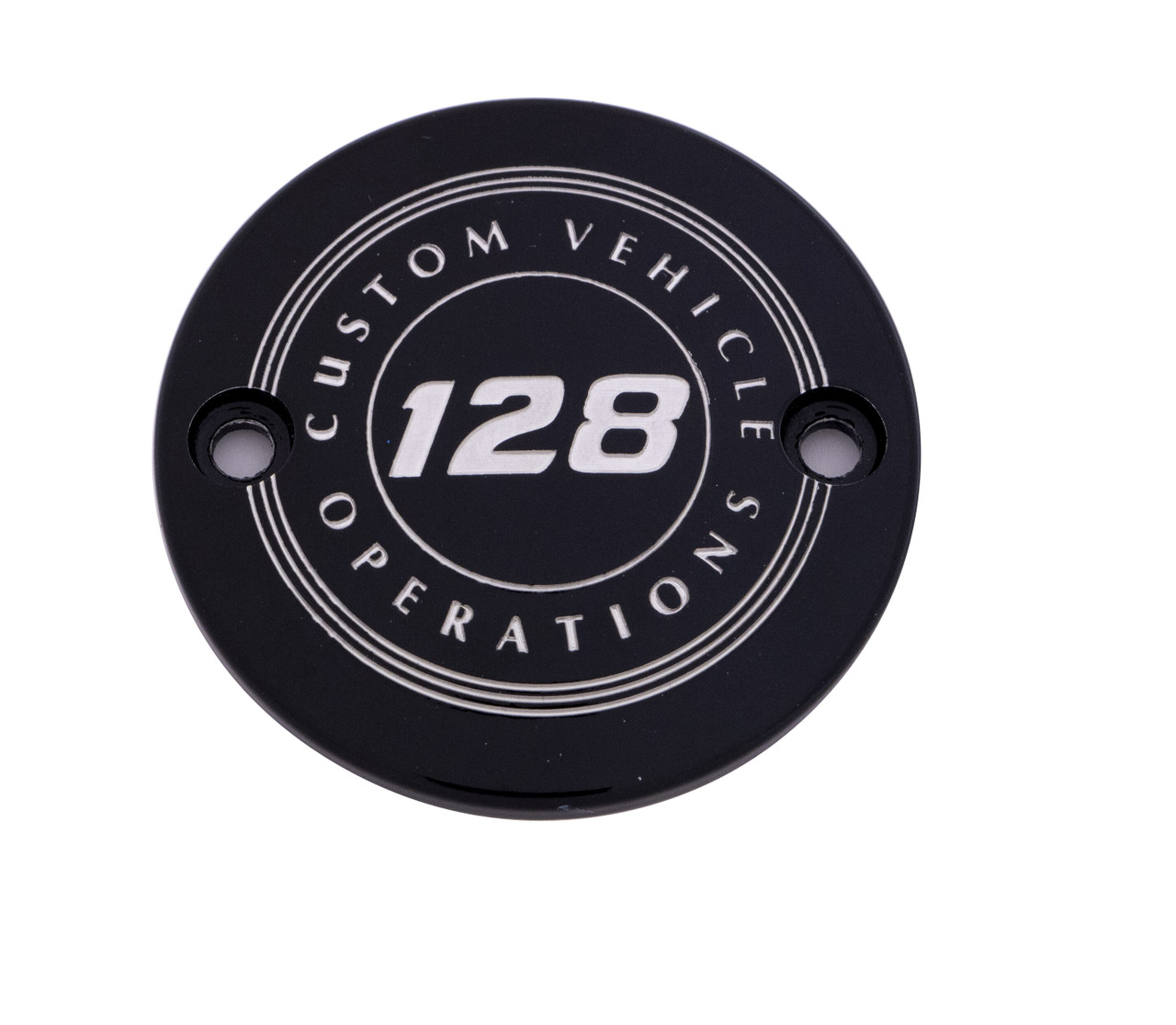 Custom Engraving 128-09-63BG - M8 Timer Cover 128 Cvo Black