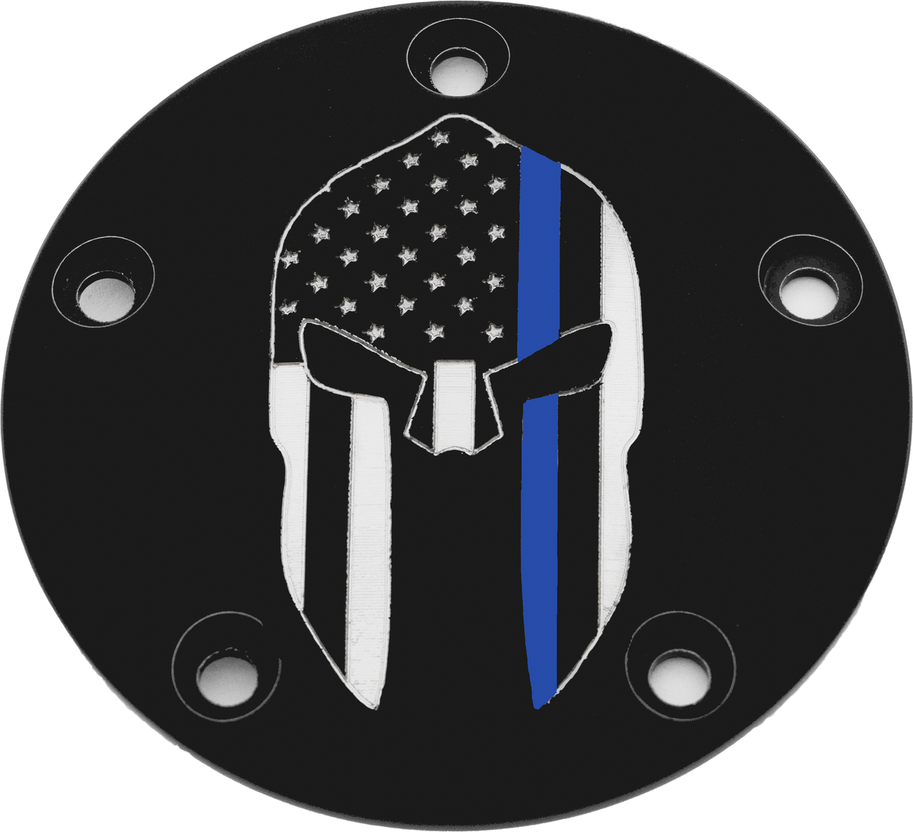 Custom Engraving LE02-04BG - Tc Timer Cover Sparta Blue Line Black Custom Engraving LE02-04BG - Tc Timer Cover Sparta Blue Line Black