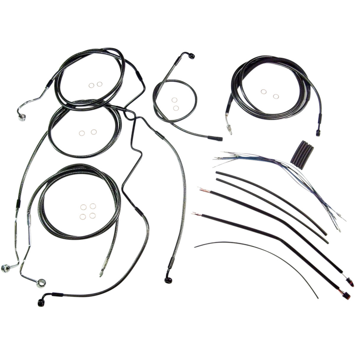 Magnum Shielding #487841 - Black Pearl™ Designer Handlebar Installation Kit - 12"-14" - '17-'20 FLH