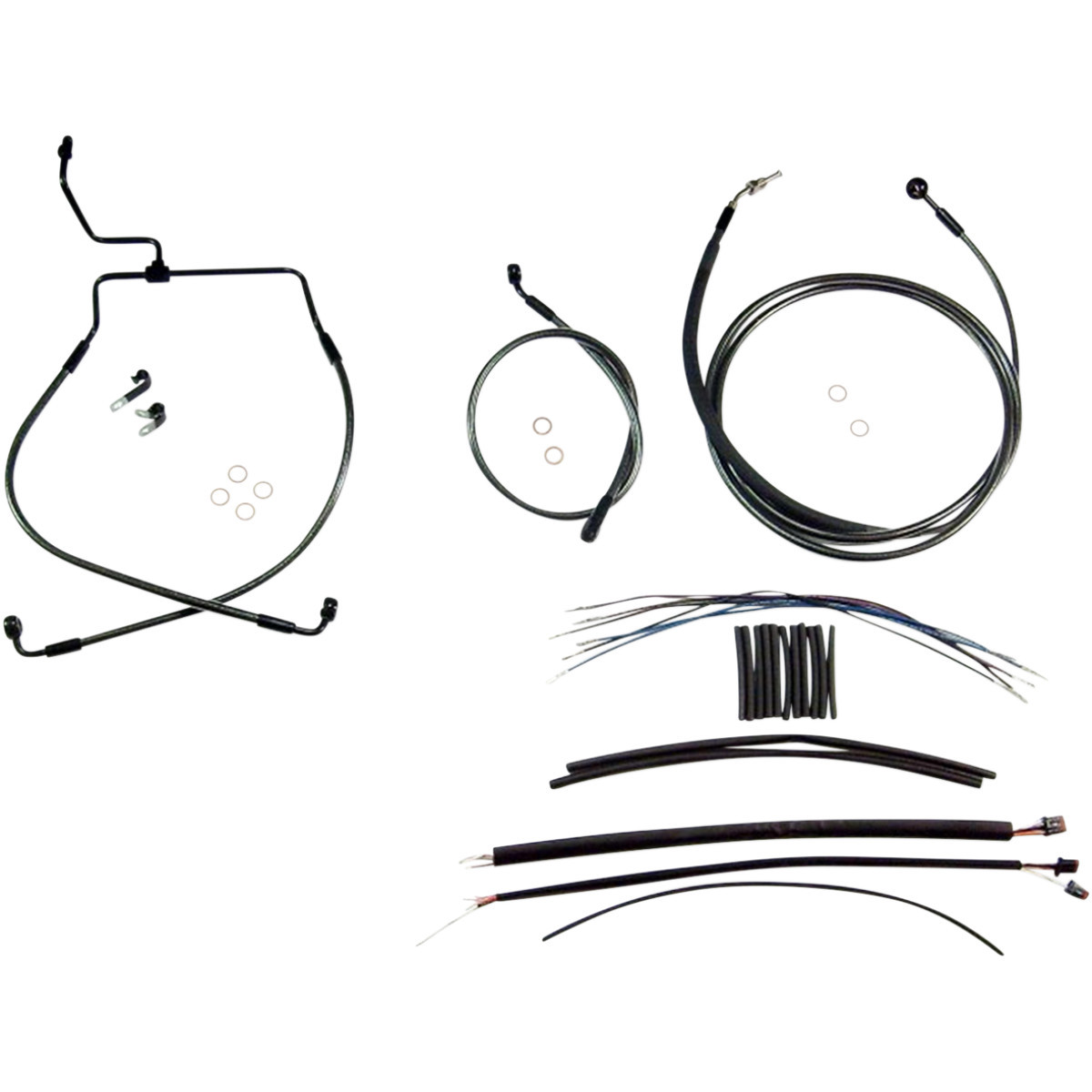 Magnum Shielding #487831 - Black Pearl™ Designer Handlebar Installation Kit - 12"-14" - '17-'19 FLH