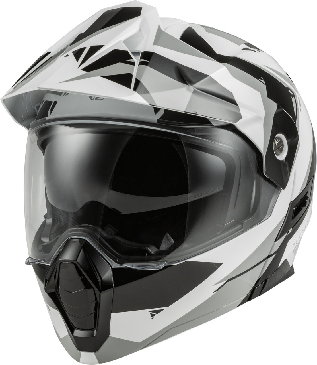 Fly Racing 73-8334M - Odyssey Summit Helmet Black/White/Grey Md