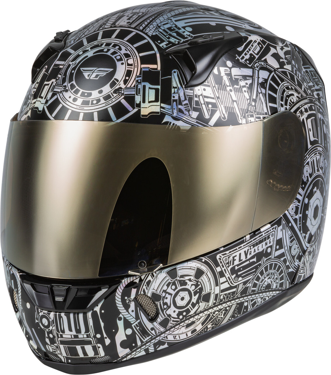 Fly Racing 73-8381XS - Revolt Matrix Helmet Iridescent Xs