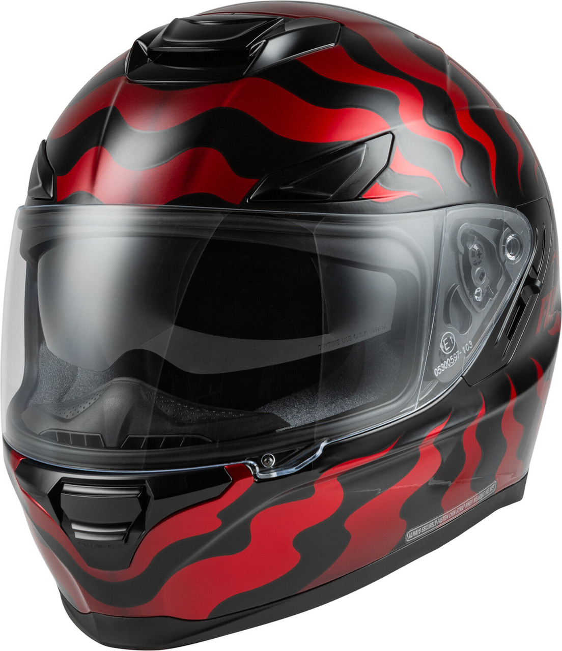 Fly Racing 73-8393M - Sentinel Venom Helmet Red/Black Md