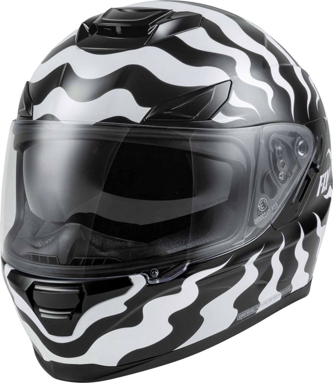 Fly Racing 73-83942X - Sentinel Venom Helmet White/Black 2x