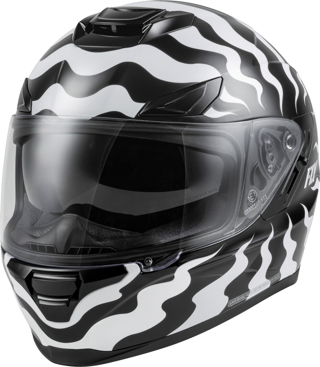 Fly Racing 73-8394M - Sentinel Venom Helmet White/Black Md