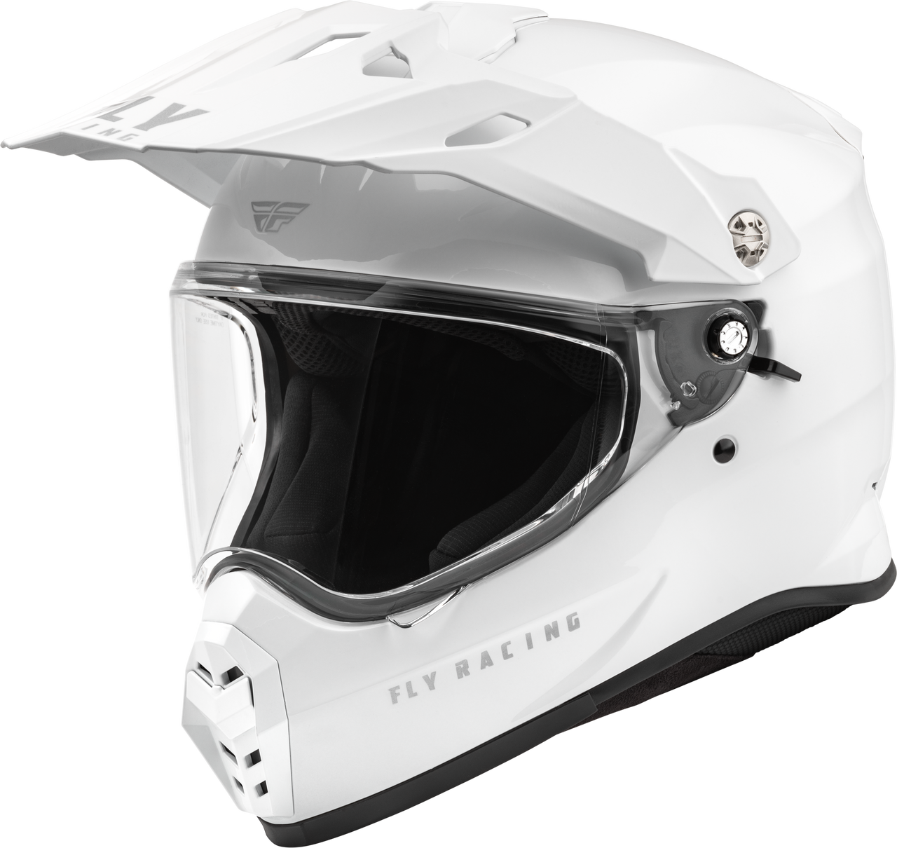 Fly Racing 73-7022M - Trekker Solid Helmet White Md