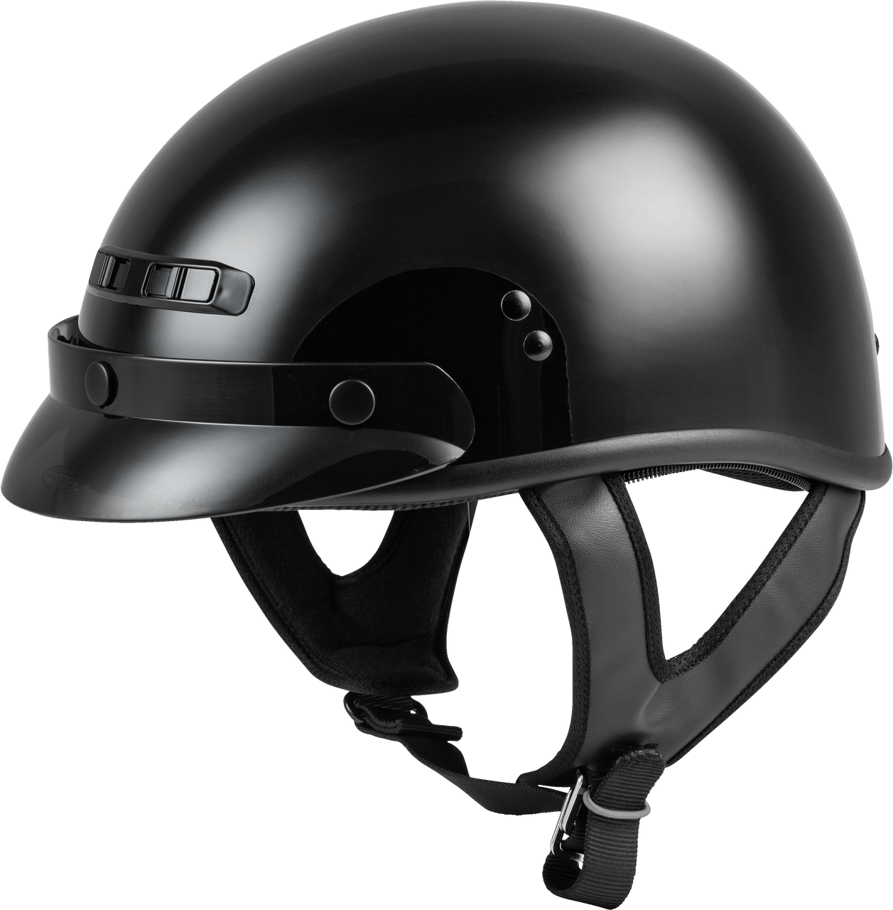 Gmax G1235027 - Gm-35 Half Helmet Full Dressed Black Xl