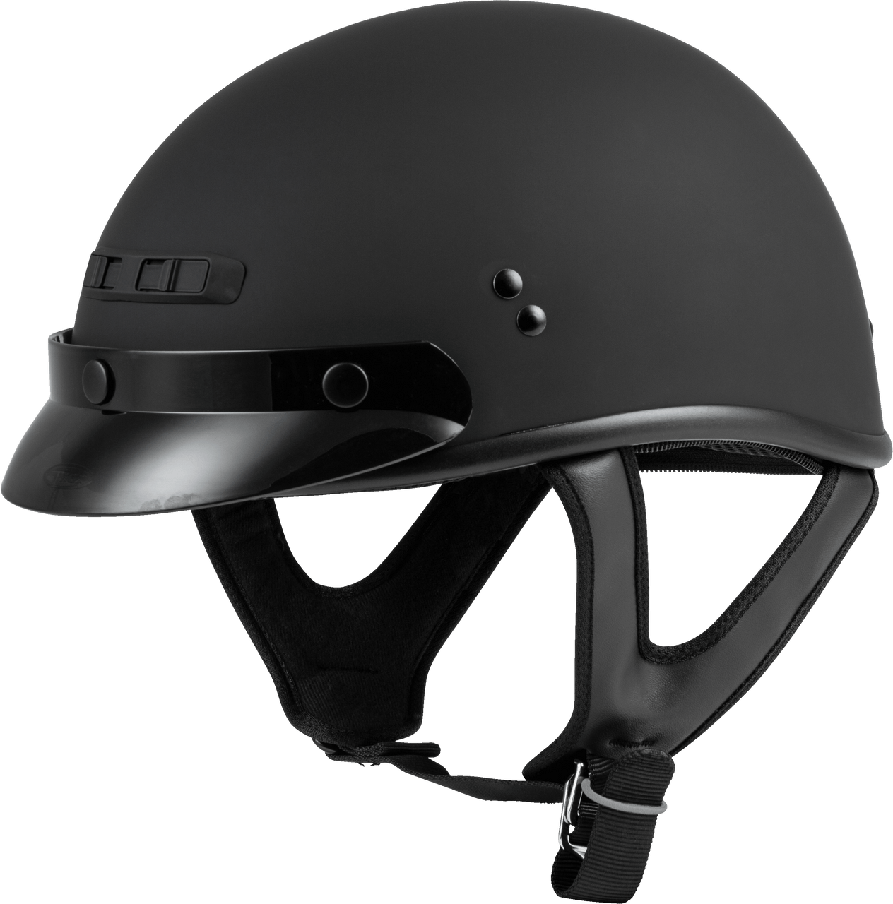 Gmax G1235074 - Gm-35 Half Helmet Full Dressed Matte Black Sm