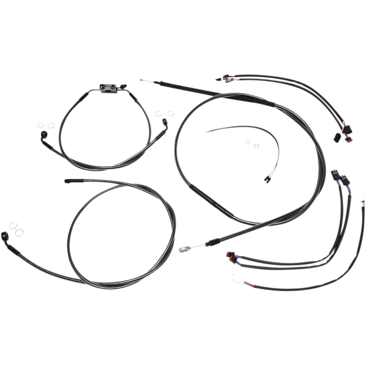 Magnum Shielding #487941 - Black Pearl™ Designer Handlebar Installation Kit - 12"-14" - '18-'24 Softail