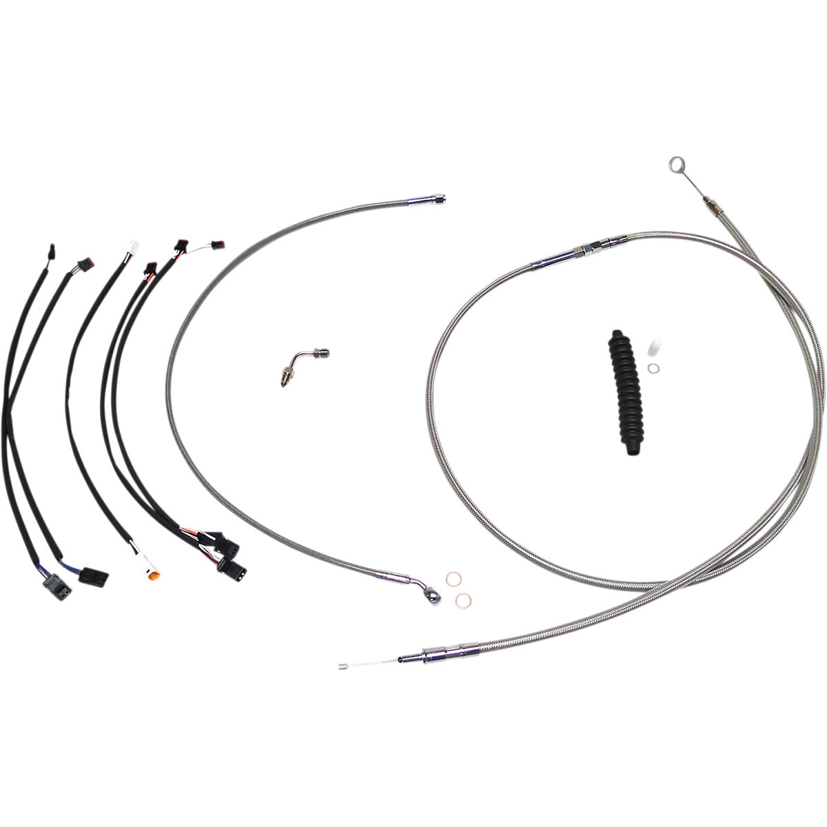 Magnum Shielding #589961 - XR Handlebar Installation Kit - 12"-14" Ape Hangers - '18-'24 Softail - Stainless Steel/Chrome