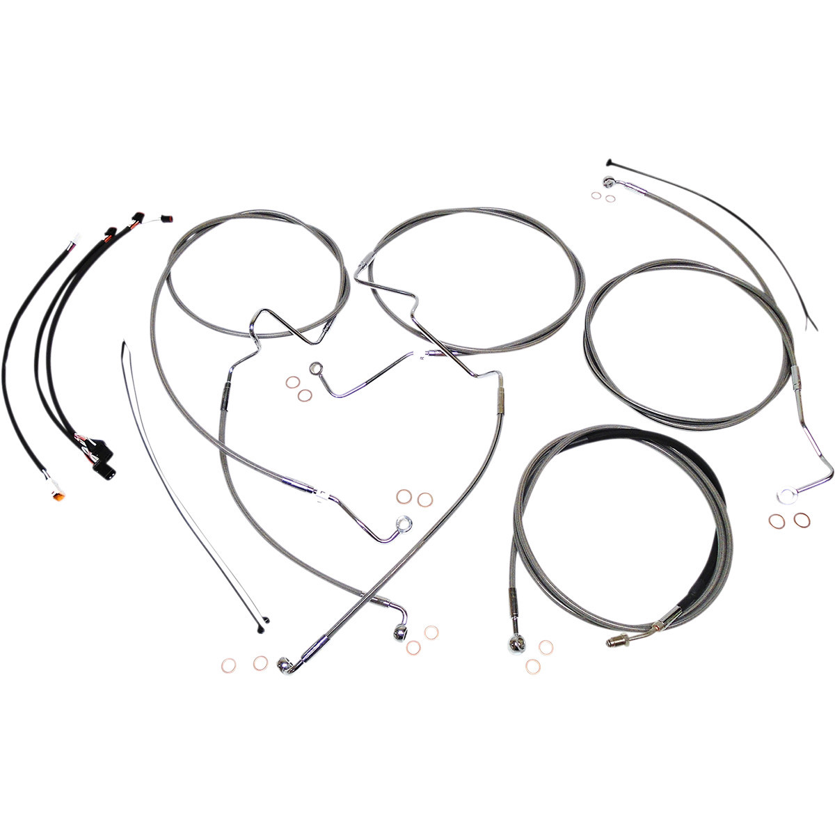Magnum Shielding #589921 - XR Handlebar Installation Kit - 12"-14" Ape Hangers - '17-'20 FLHR - Stainless Steel/Chrome