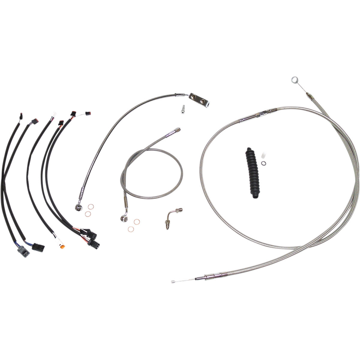 Magnum Shielding #589941 - XR Handlebar Installation Kit - 12"-14" Ape Hangers - '18-'24 Softail - Stainless Steel/Chrome