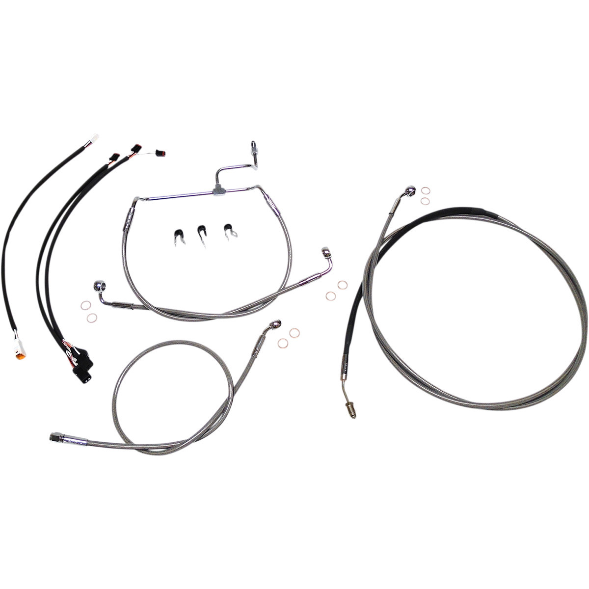 Magnum Shielding #589831 - XR Handlebar Installation Kit - 12"-14" Ape Hangers - '17-'20 FLHX - Stainless Steel/Chrome