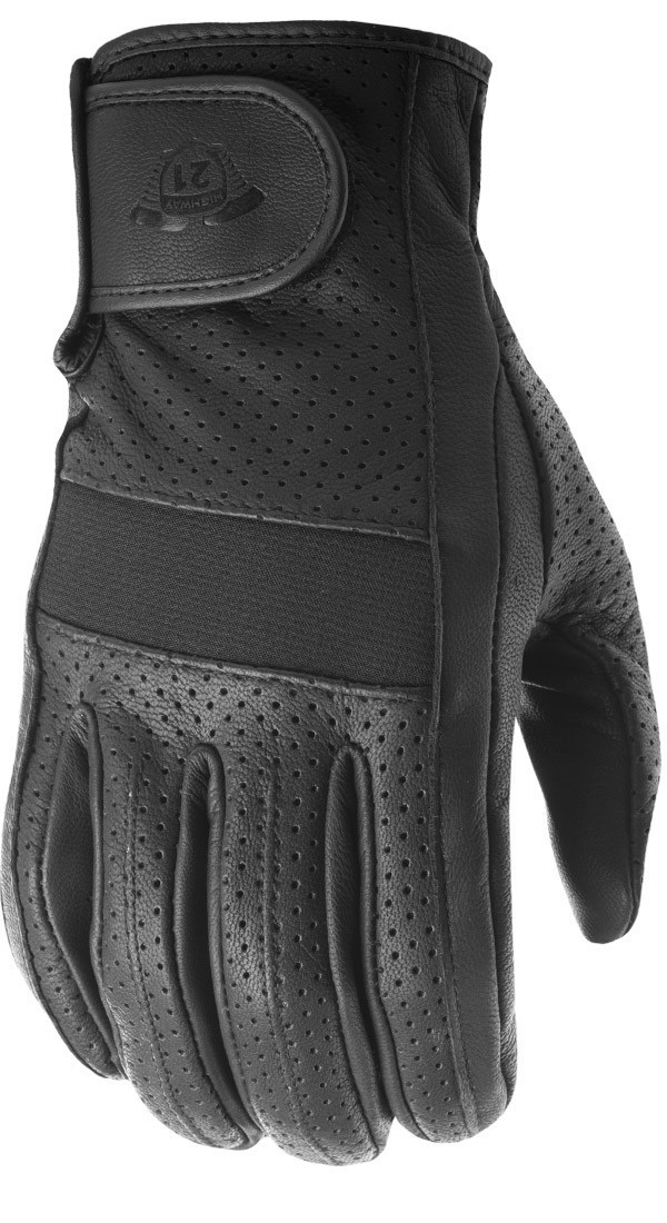 Highway 21 #5884 489-0017~2 - Jab Perforated Gloves Black Sm