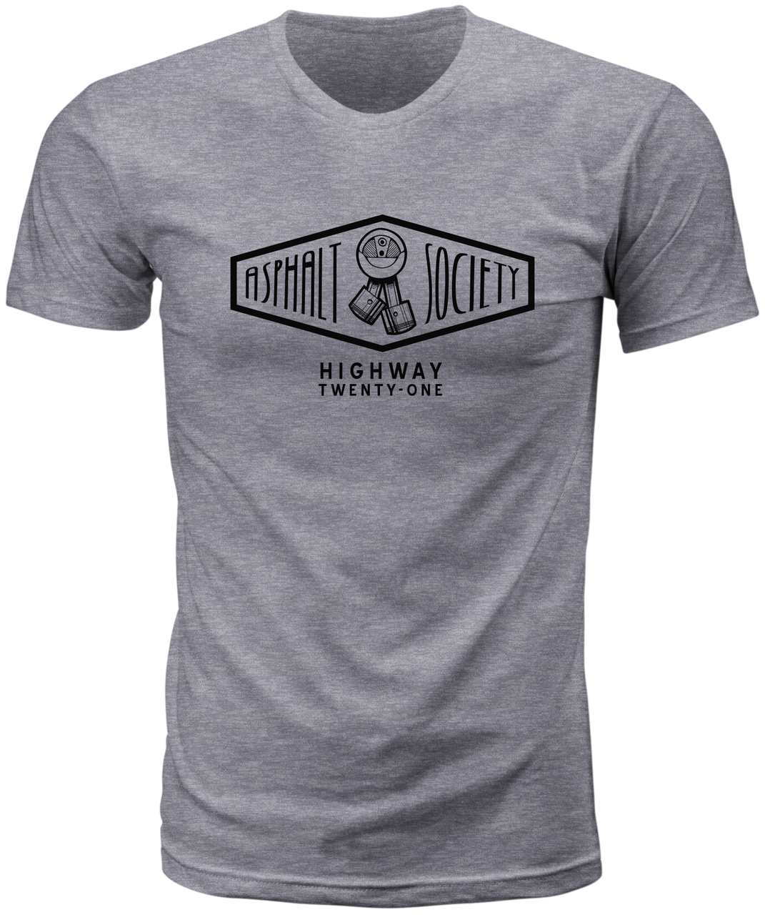 Highway 21 489-1941M - Asphalt Society Tee Heather Grey Md
