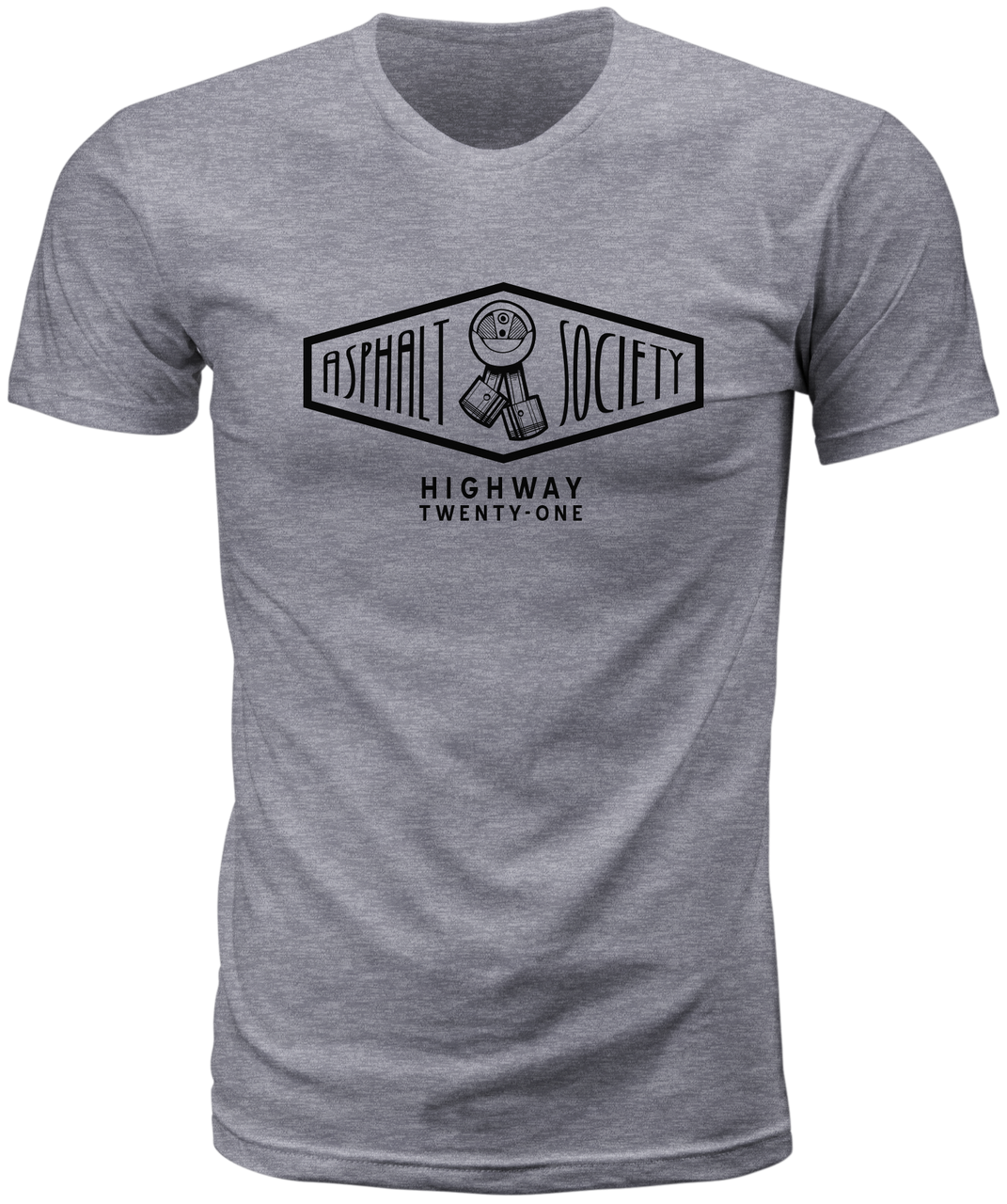 Highway 21 489-1941X - Asphalt Society Tee Heather Grey Xl