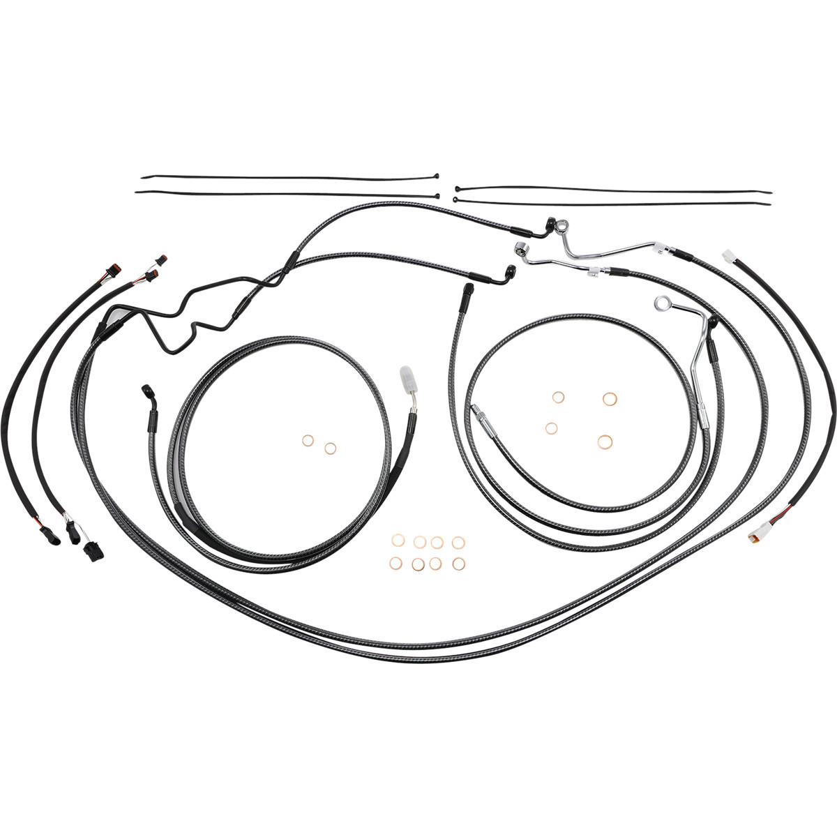 Magnum Shielding #787842 - KARBONFIBR Designer Handlebar Installation Kit - 15"-17" - '17-'20 FLH