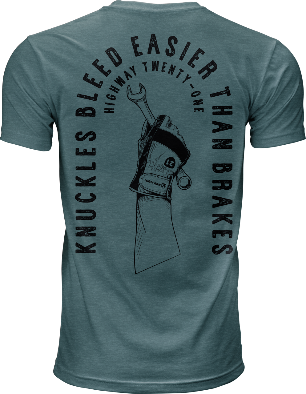 Highway 21 489-20043X - Knuckles Tee Indigo 3x