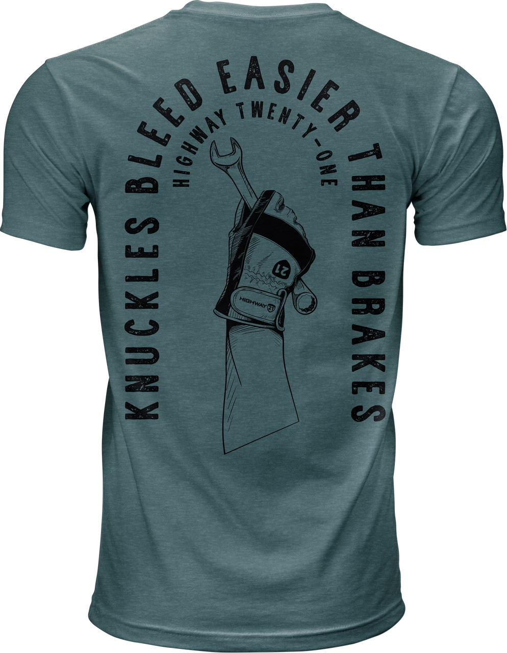 Highway 21 489-2004S - Knuckles Tee Indigo Sm