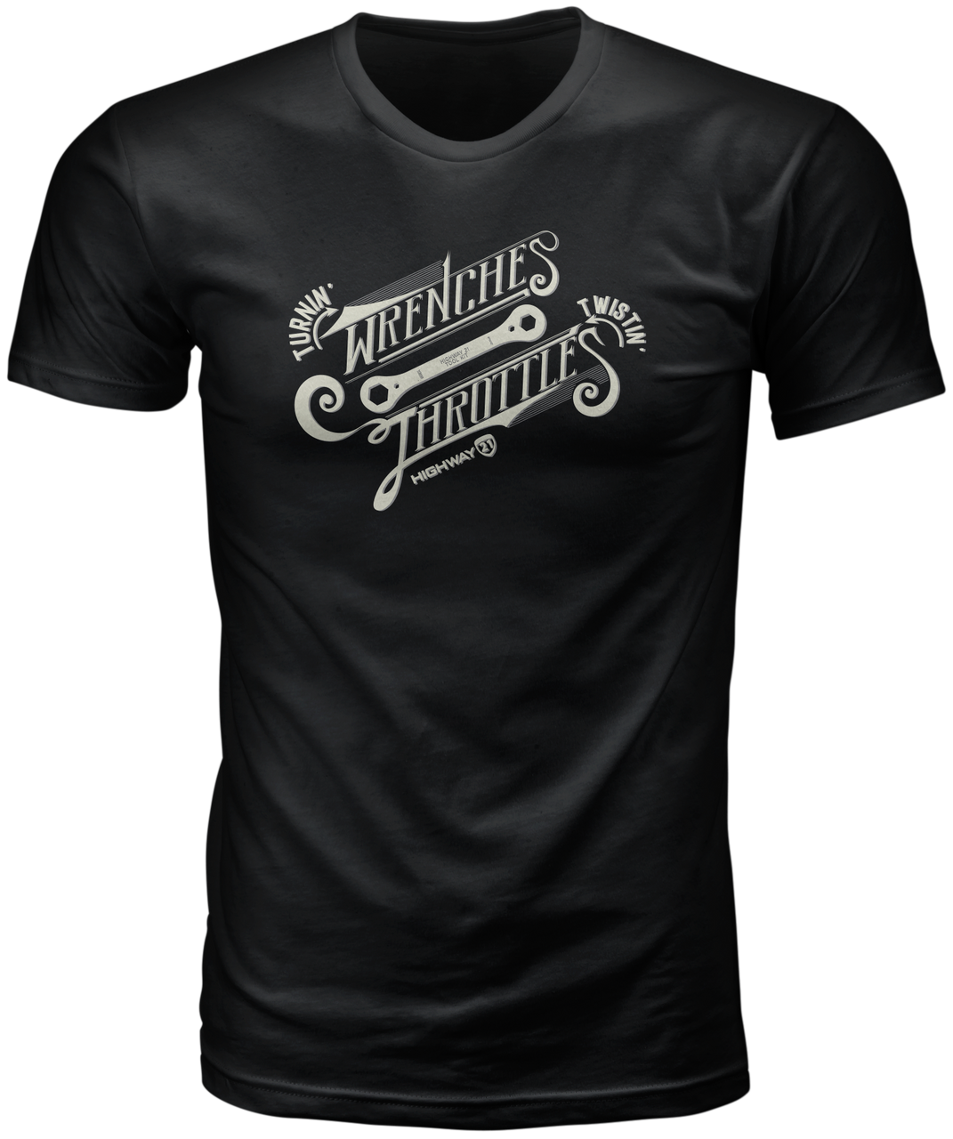 Highway 21 489-2006L - Throttle Tee Black Lg