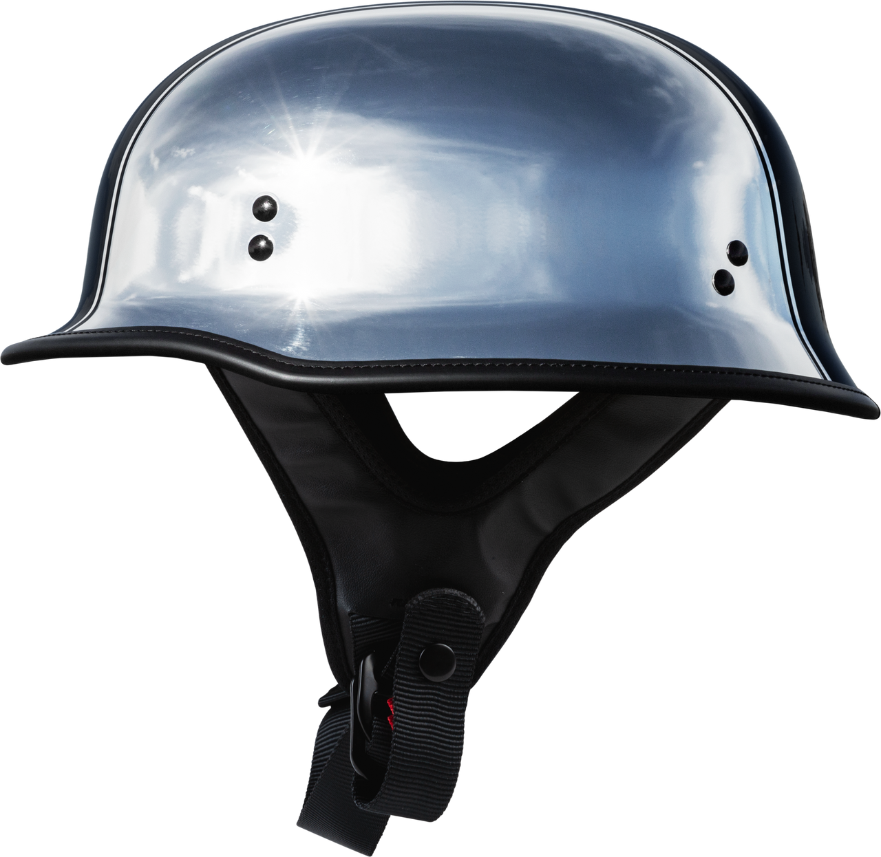 Highway 21 F77-1002M - 9mm German Beanie Helmet Chrome Md