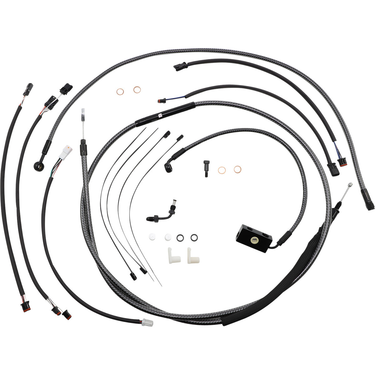 Magnum Shielding #787941 - KARBONFIBR Designer Handlebar Installation Kit - 12"-14" - '18-'24 Softail