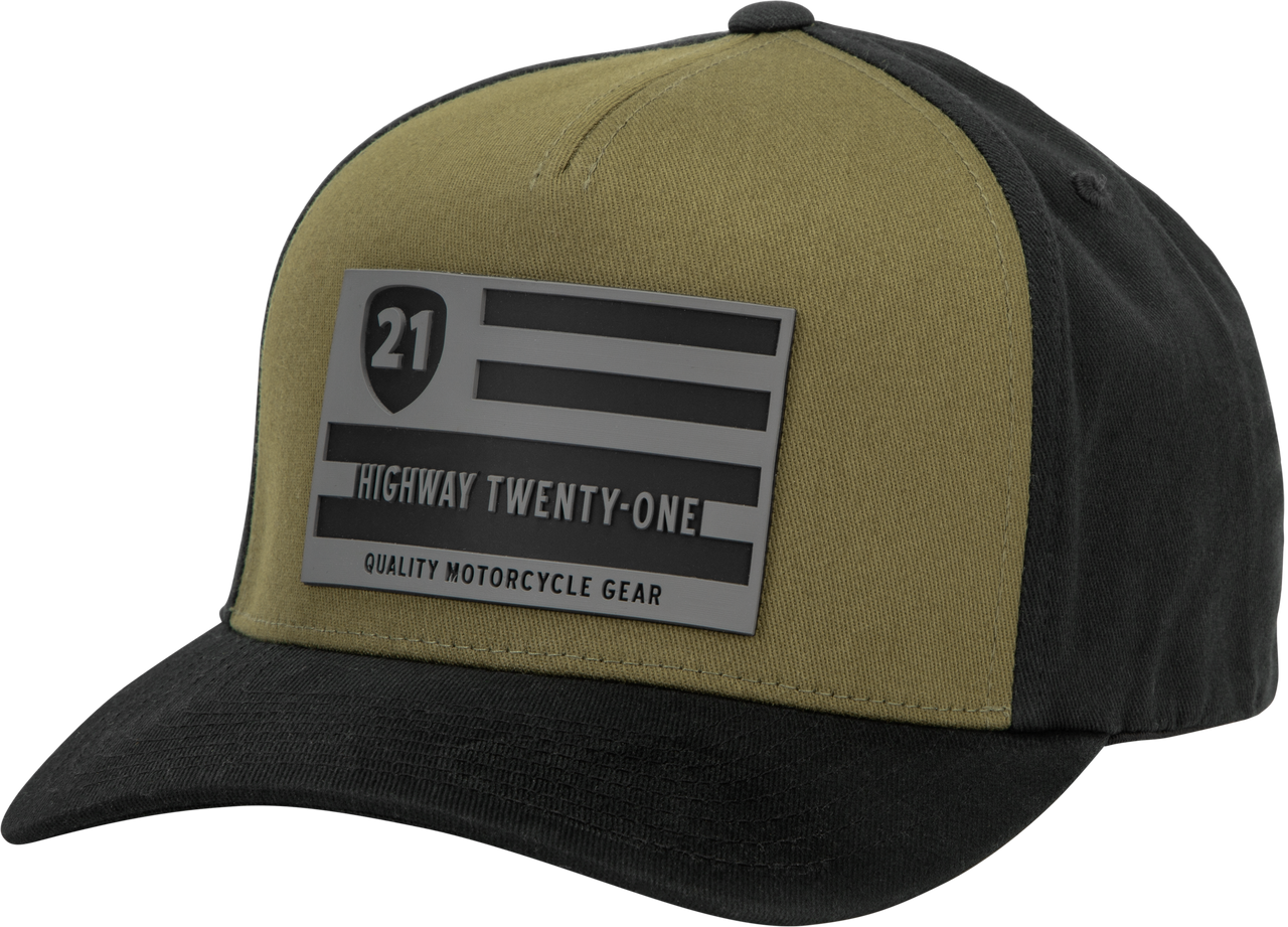 Highway 21 489-2009S - Patriot Hat Green/Black Sm/Md