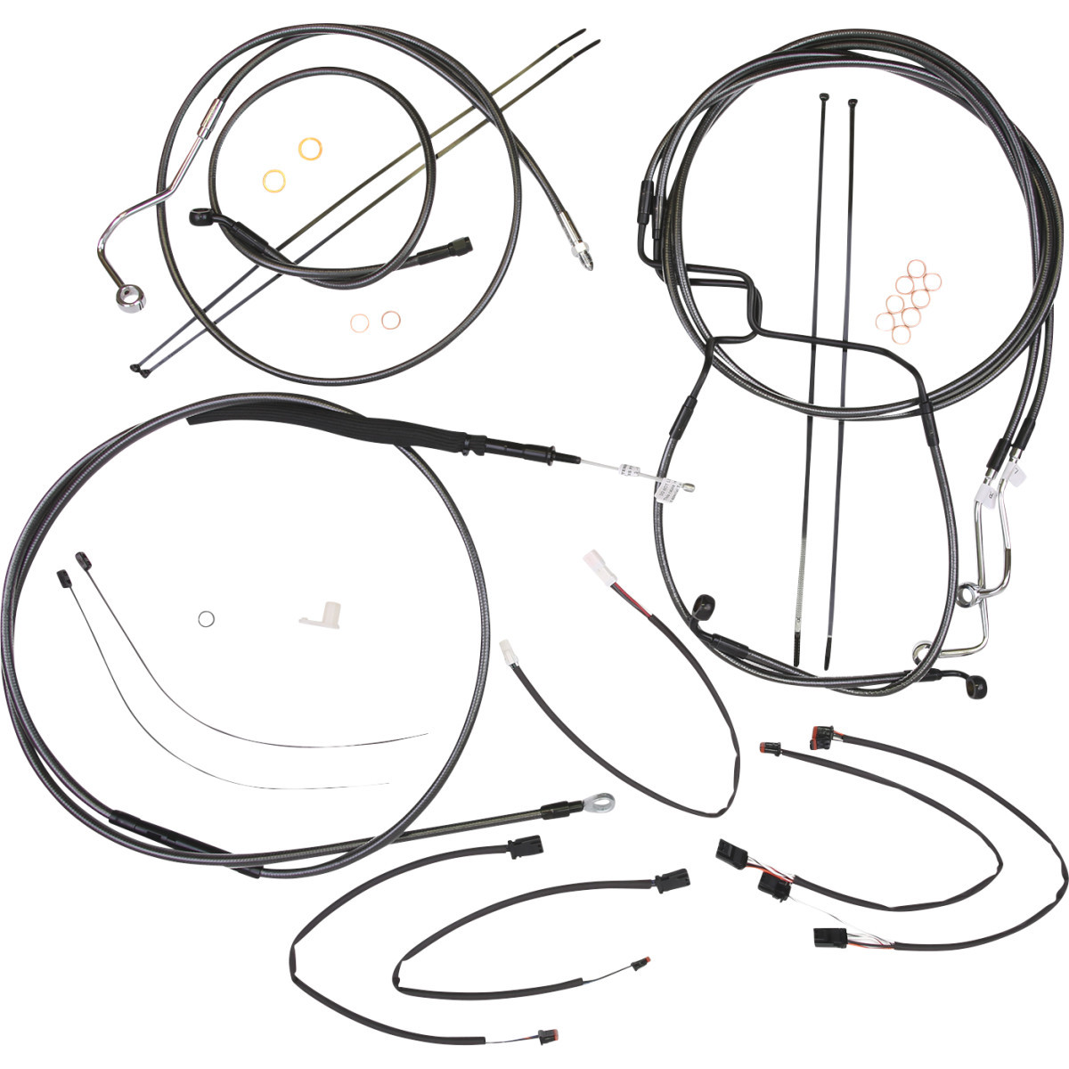 Magnum Shielding #4871011 - Black Pearl™ Designer Handlebar Installation Kit - 12"-14" - '21-'23 FLHRXS