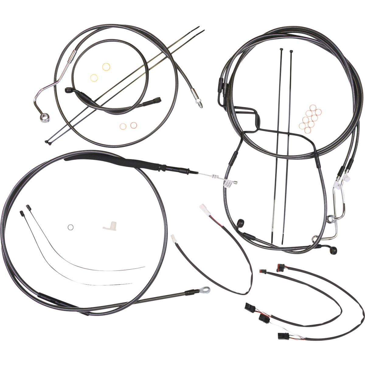 Magnum Shielding #487971 - Black Pearl™ Designer Handlebar Installation Kit - 12"-14" - '21-'23 FLTR