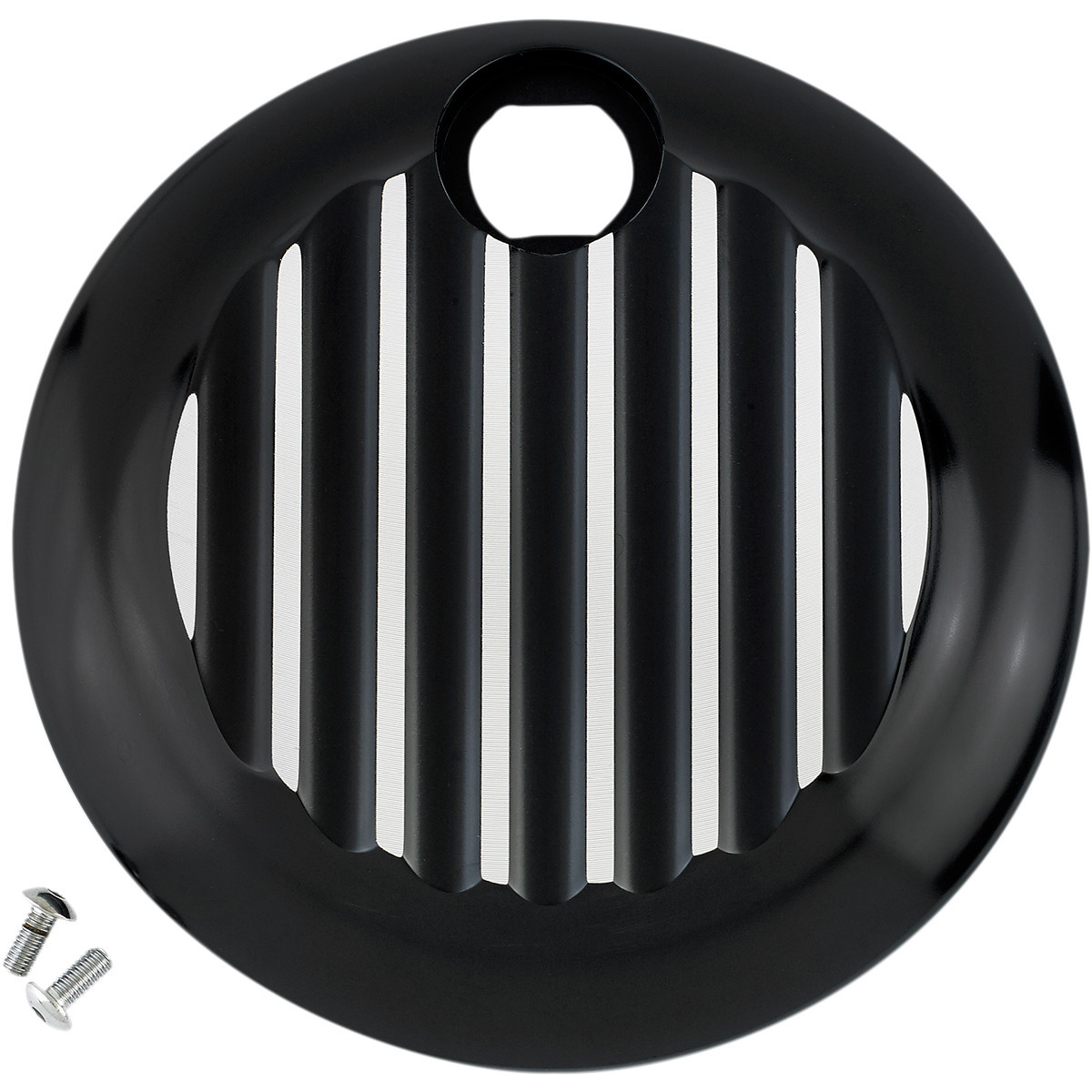 Joker Machine #04-521-2 - Fuel Door - Finned - Black/Silver