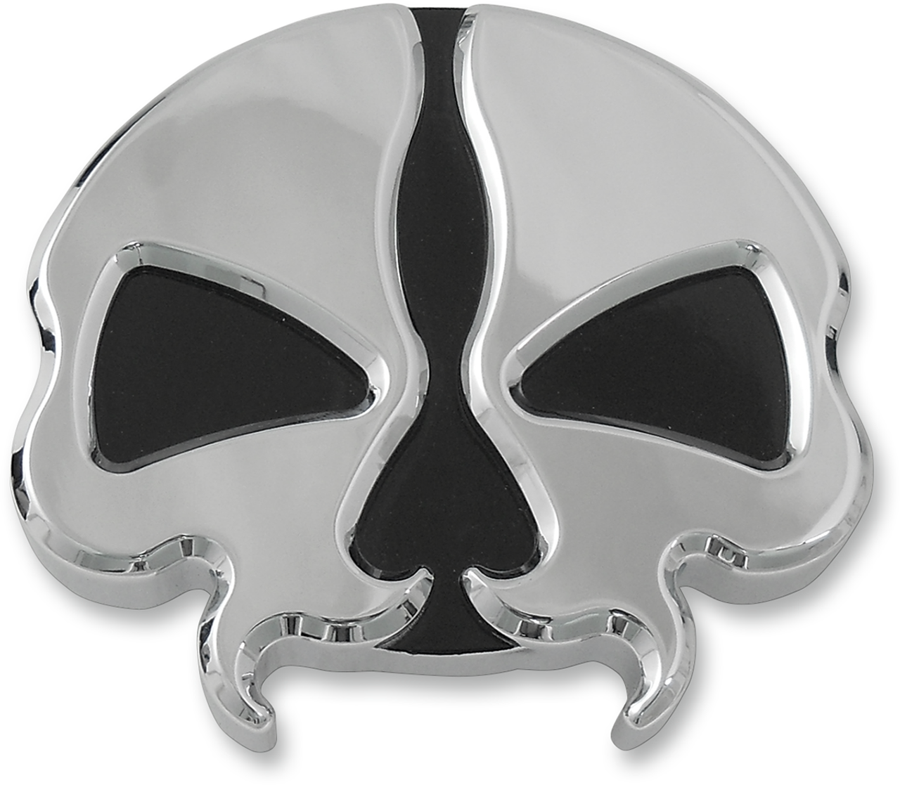 Vented Split Skull Gas Cap - Chrome