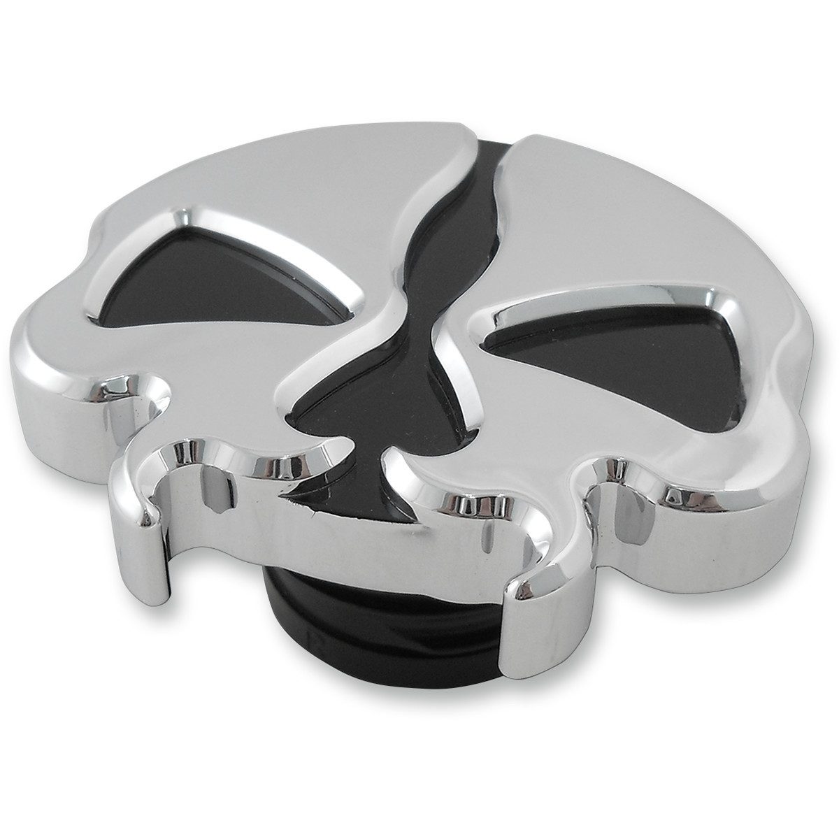 Drag Specialties - Gas Cap - Non-Vented - Split Skull - Chrome