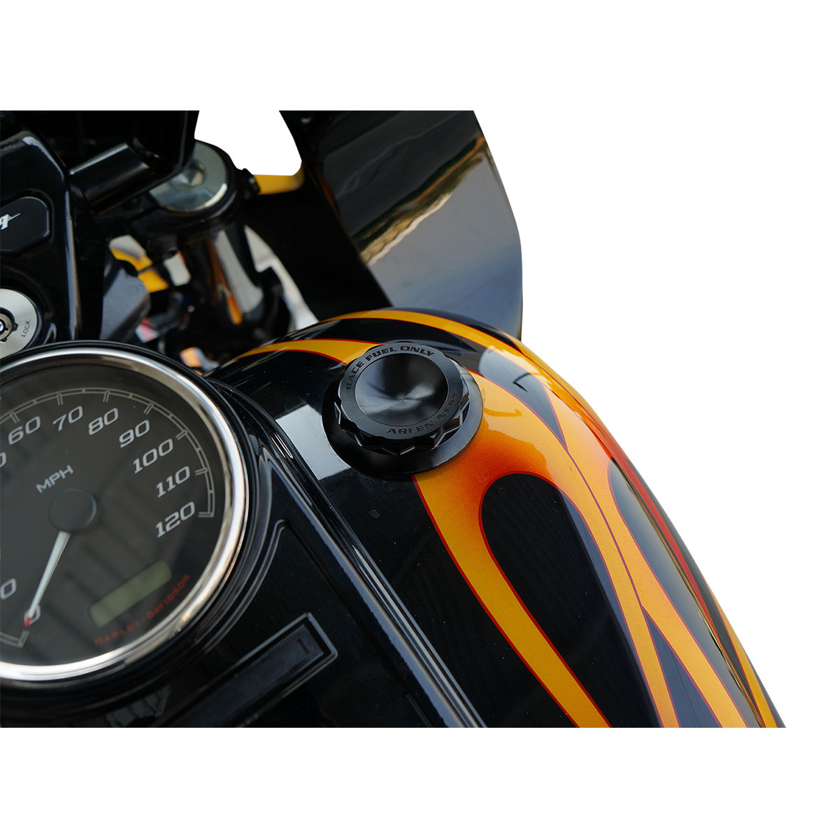 Arlen Ness #701-010 - Vented Gas Cap - 12 Point - Black